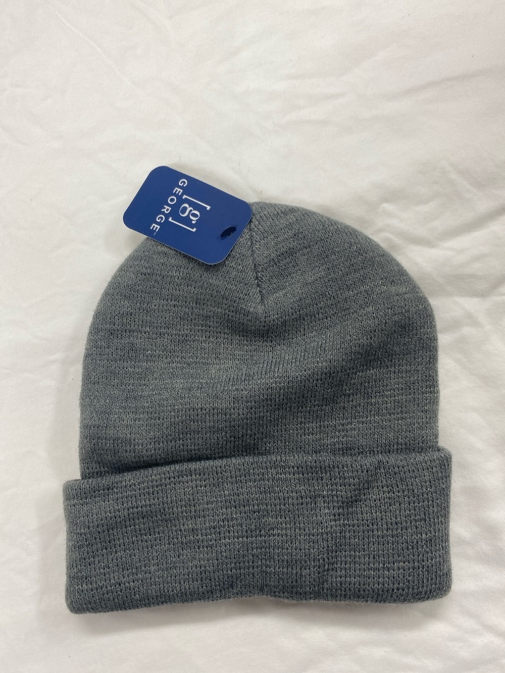 George Men's Gray Knit Cuffed Beanie